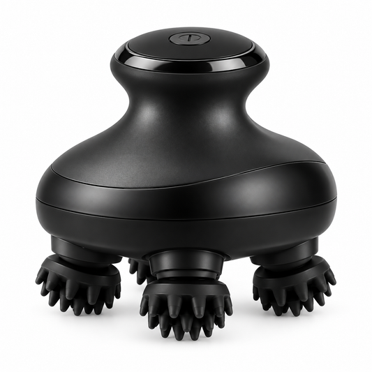 AI-generated illustration 1 of a scalp massager; design not verified against supplier item