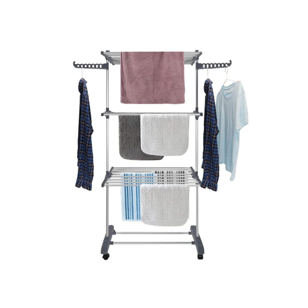 3-Tier Clothes Drying Stand, white-background supplier reference product photo