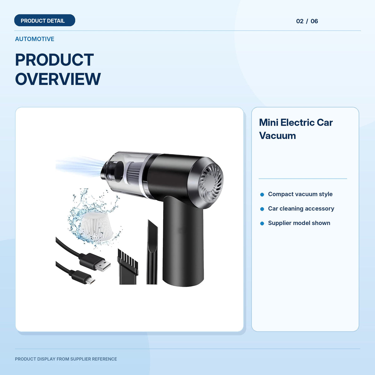 Mini Electric Car Vacuum reference based informational gallery image 2