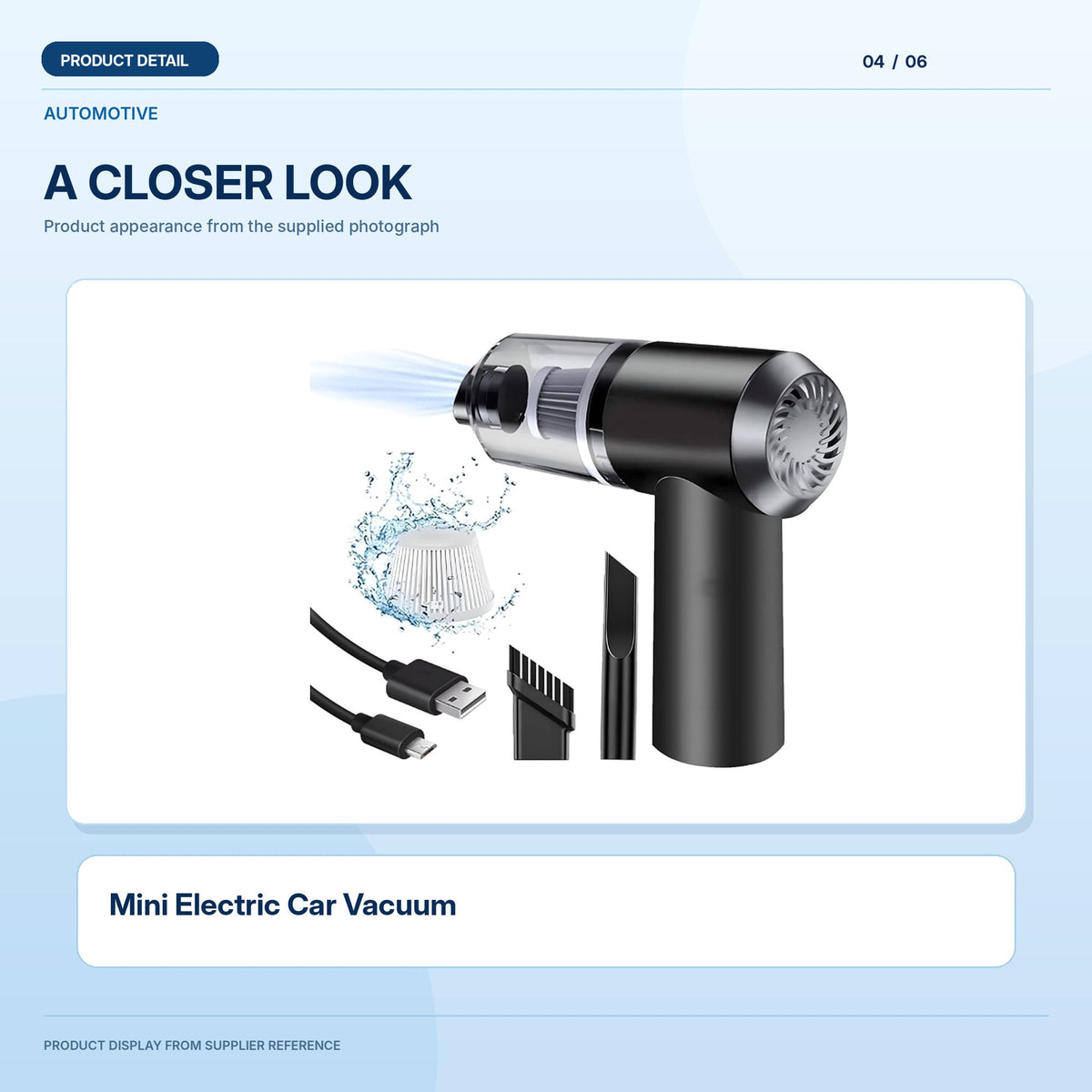 Mini Electric Car Vacuum reference based informational gallery image 4