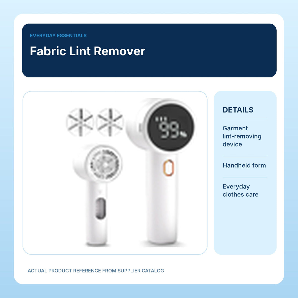 Fabric Lint Remover | Clothes Care Device: light-blue product information panel 4