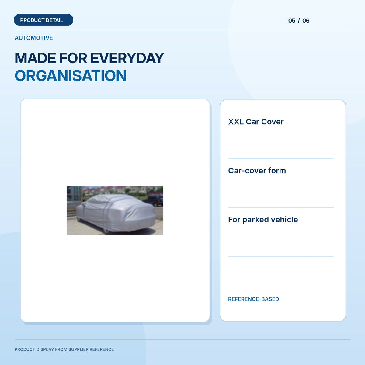 XXL Car Cover, light-blue product display panel 5